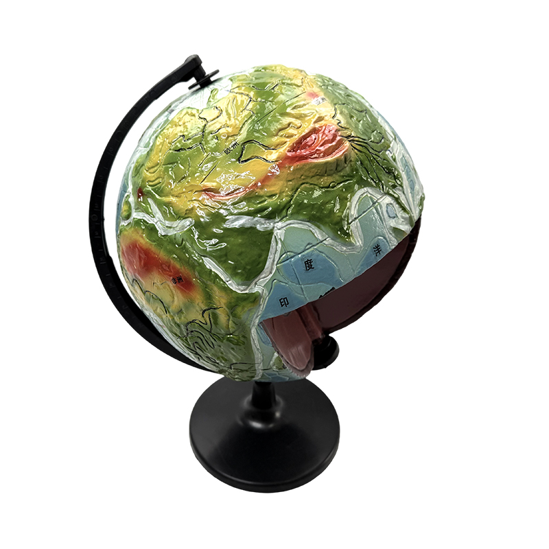 Model pendidikan geografi, model struktur dalaman bumi, model glob struktur dalaman bumi